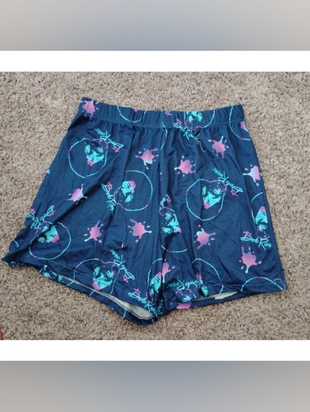 Bob Ross All-Over Print Lounge Shorts / Boxer Briefs - Size Large - Neon Paint